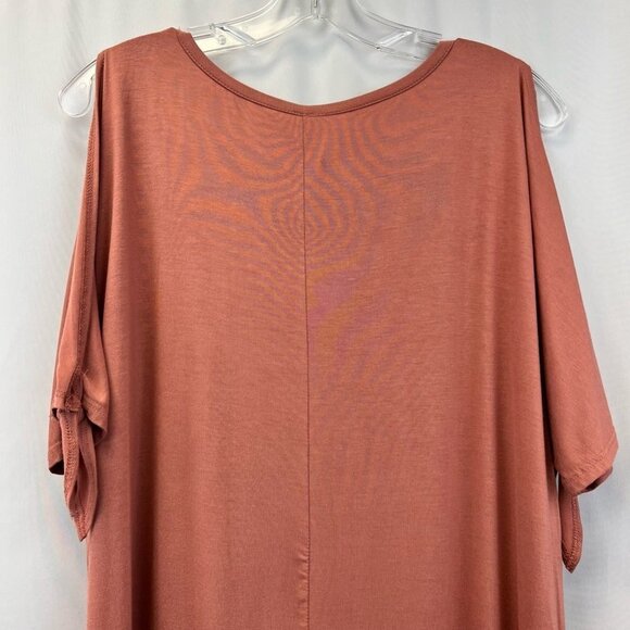Mai Soli Womens Shift Dress Rose Stretch Scoop Neck Half Sleeve Tie Size XL New - Picture 7 of 11